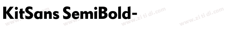 KitSans SemiBold字体转换